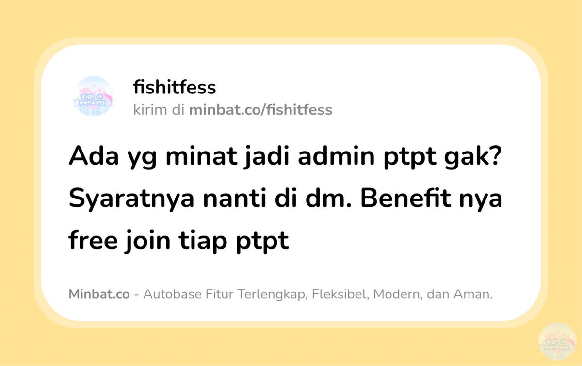 FISH IT FESS ‼️ WTT CANTUMIN UNAME tweet media