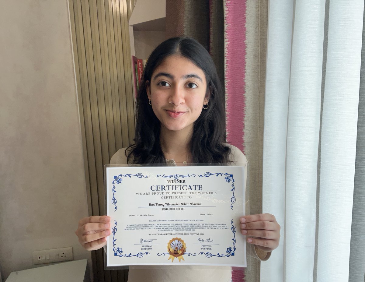 RIFFAward's tweet image. Film Name - Carriers of Life
Director - Sehar Sharma
Country - India
Winning Category - Best Young Filmmaker