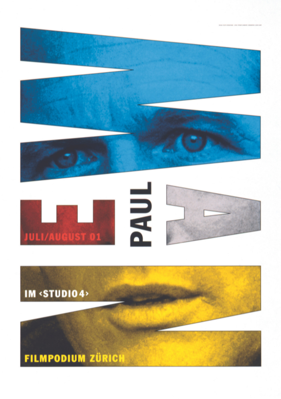 AlvisCrown's tweet photo. #PaulNewman, typographic poster by Ralph Schraivogel, 2001 https://t.co/aL4gDYoOyw