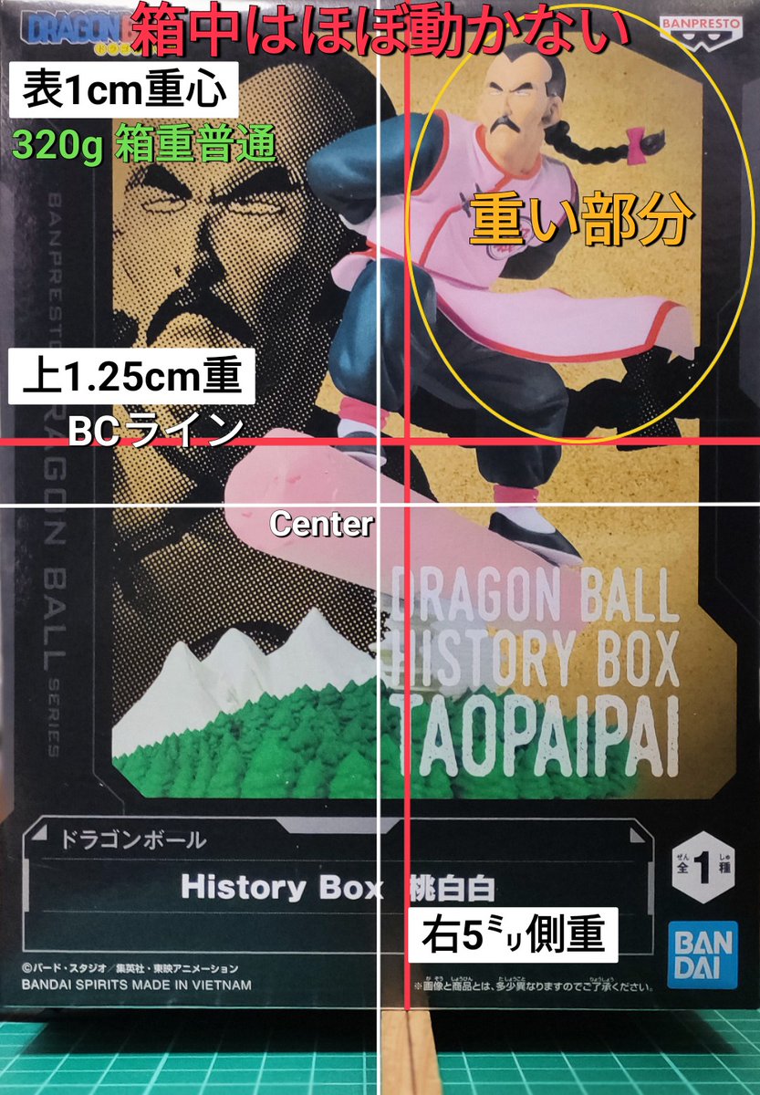 重心情報 ドラゴンボール History Box 桃白白 ⚠️入れ方で個体差あり