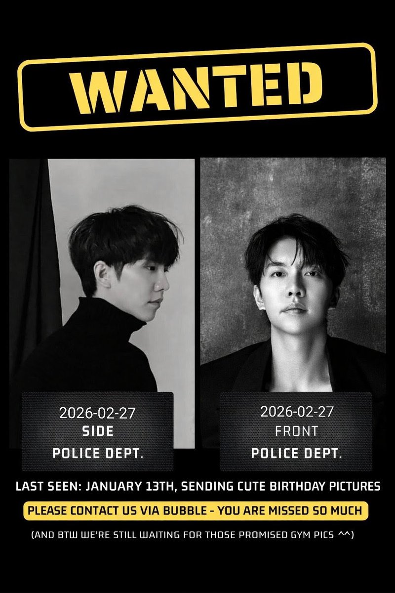 🚨 BREAKING NEWS!!! 🚨

Airen are searching for this handsome guy! 🕵️‍♀️
He was last seen as he sent incredibly cute pics on his birthday and then… vanished.

Please contact us via Bubble — we miss you so much 🥹🫧🩵

#LEESEUNGGI #이승기