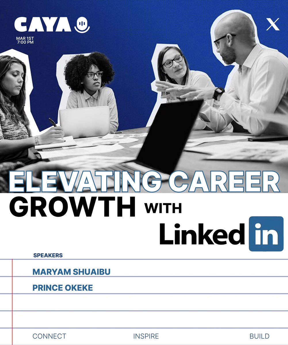 CayaHQ's tweet photo. Your LinkedIn profile shouldn’t just exist.
It should position you.

Join us this Sunday for another powerful CAYA 🎙️ conversation on:

Elevating Career Growth with LinkedIn

With special guests:
@Cyberhijabitech &amp; @PorryferaOkeke 
📜 https://t.co/SZJ6hI7UC8