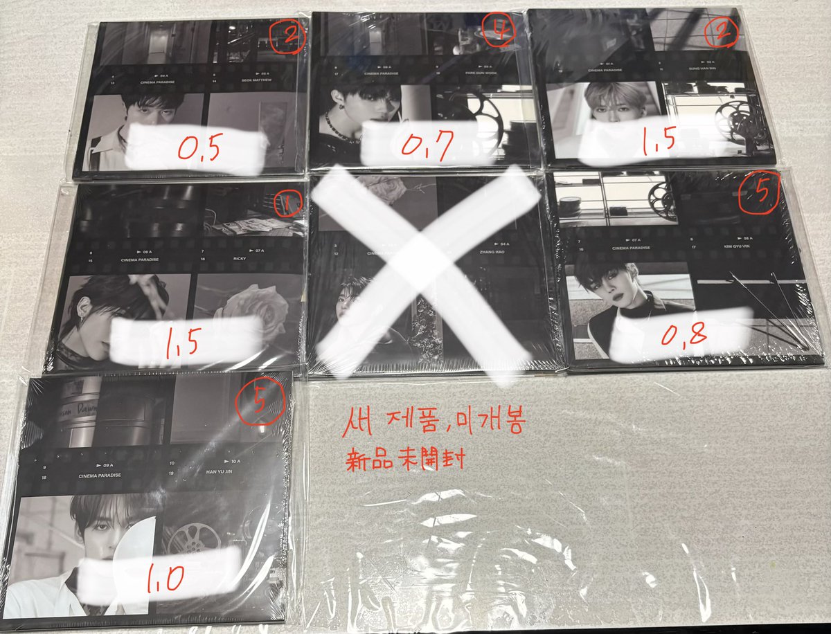 zb_mothya's tweet photo. zb1 CINEMA paradise デジパック 未開封

譲　新品未開封　デジパック 

求　買取

◯は在庫数です。

早々に手放したい為、
お声がけお願いいたします。

郵送可能
受付は3／10まで

韓国公演の
3\13.14.15でのお取引も可能です

#zb1 https://t.co/qJB8L9bJpt