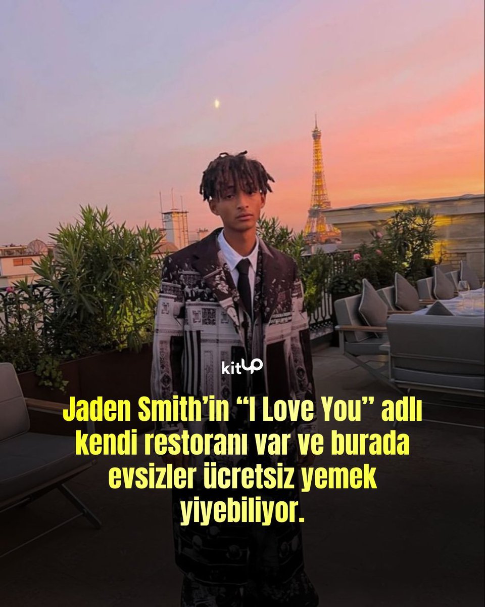 Jaden Smith, evsiz bireylerin ücretsiz yemek yiyebildiği “I Love You Restaurant” adlı bir pop-up proje kurdu 🍲
