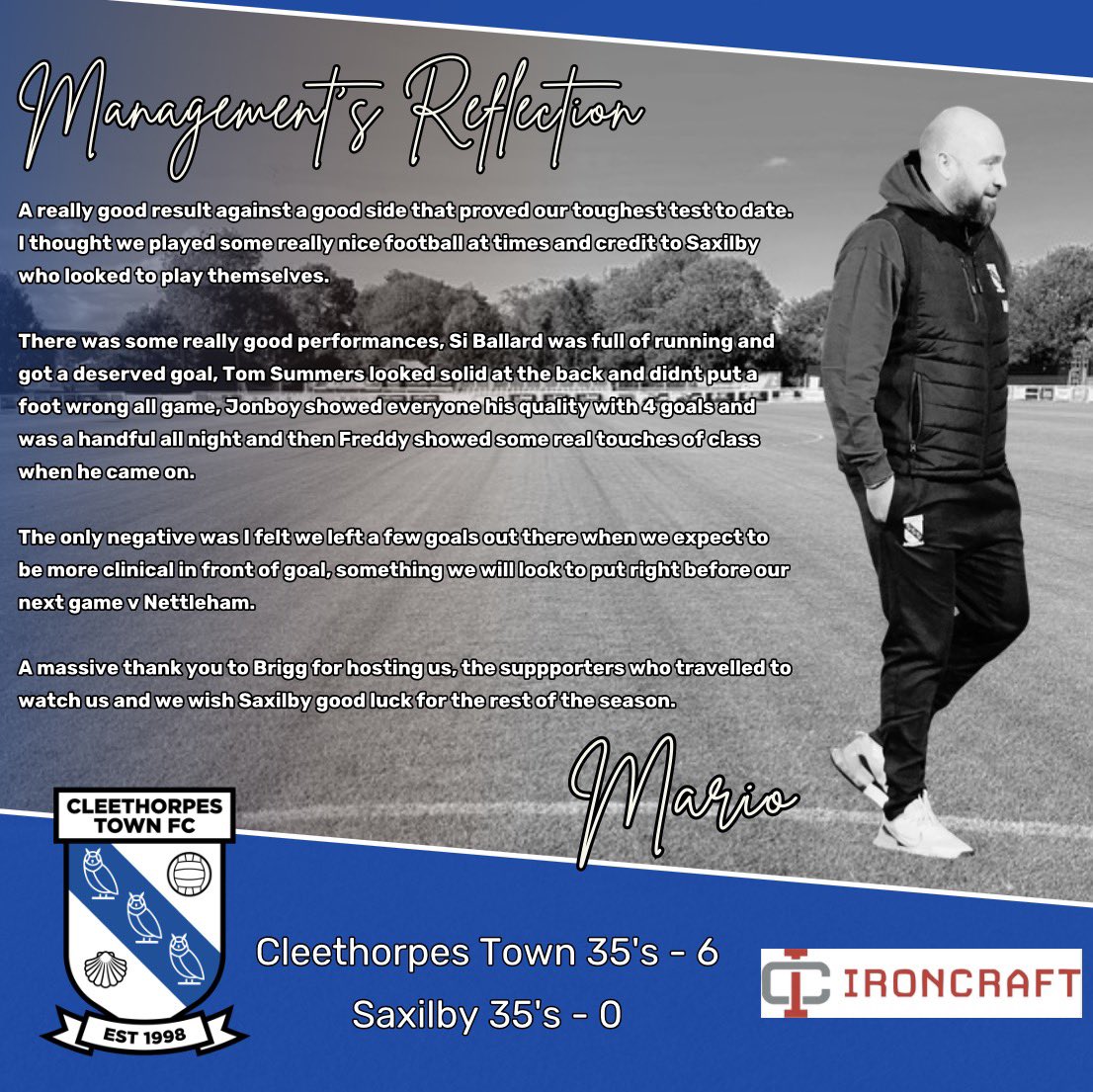 Cleethorpes Town over 35’s tweet media