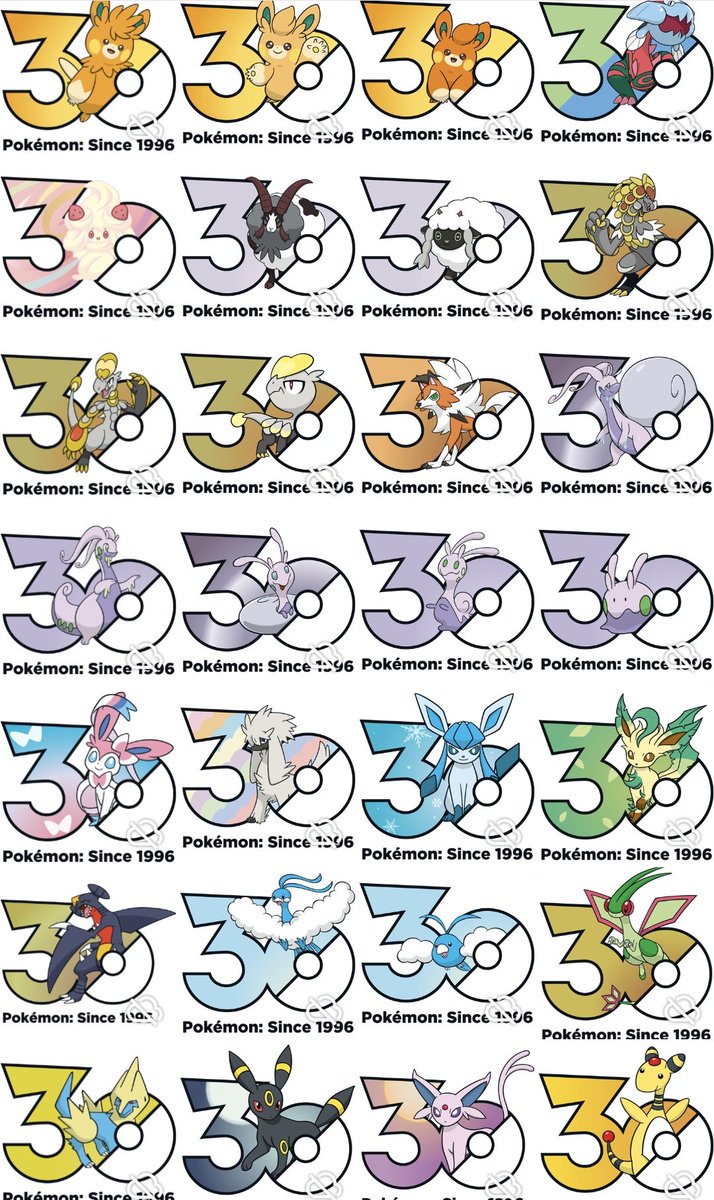 ポケモン30周年のロゴアイコン配布されてるって聞いたから、貰ってきたけど…貰いすぎたか…？？

pokemon.co.jp/ex/30th_logo/