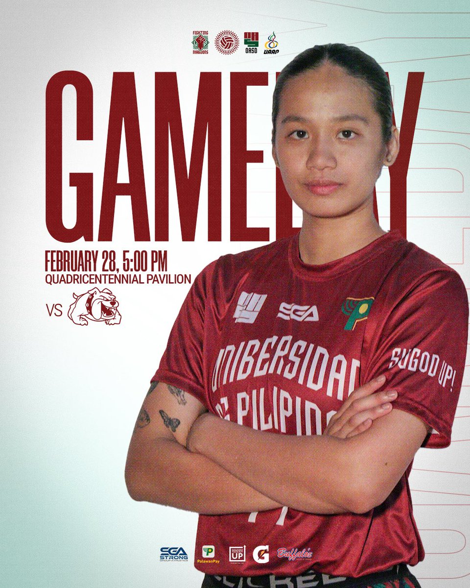 upwvt's tweet image. Dogfight at the Tigers' lair.

🆚 : NU Lady Bulldogs (Round 1 Eliminations)
🕝 : 5:00 PM  
📍 : UST Quadricentennial Pavillion
📺 : @pilipinaslive, @uaapvarsitychannel, @onesportsphl

#UPForMore
#nowheretogobutUP
#SugodUP #LabanUP #UPFight
#UAAPSeason88