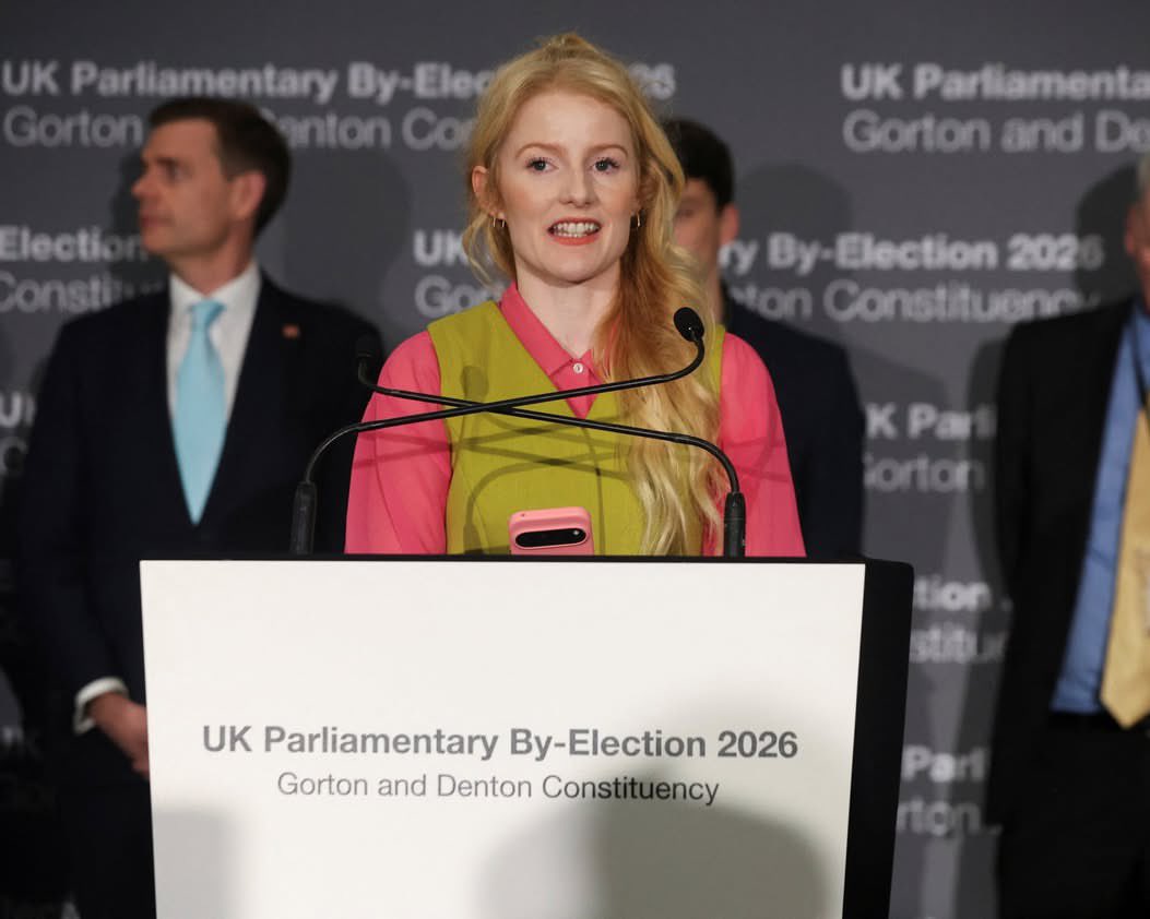 Awesome work by the people of Gorton and Denton. Congratulations to Hannah Spencer of the Green Party, fuck Reform.