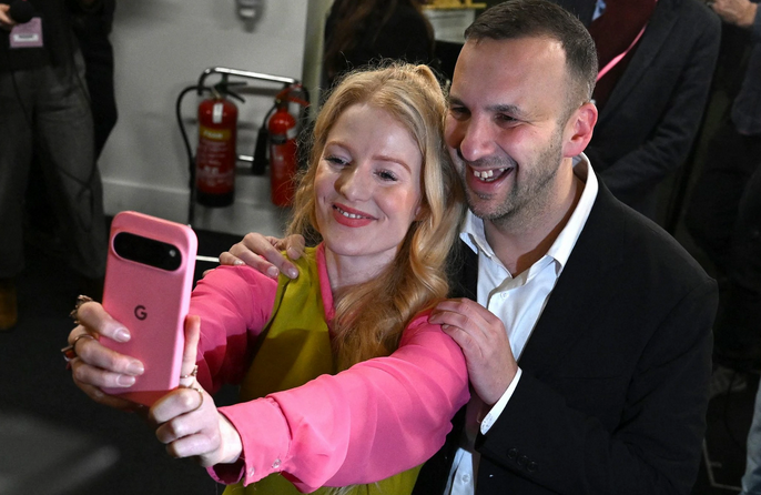 A strange image. A gay Jewish man and a witless atheist bint portrayed as the winners of the Gorton/Denton by-election... without a Muslim in sight. Make no mistake though, this was a win for Islam. And when Islam no longer needs Useful Idiots (2034) Polanski will be roof-topped.