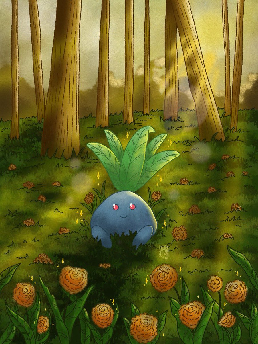 Happy Pokémon 30th anniversary! ❤️ 
Yes my favorite Pokémon is Oddish, I think they are super cute ✨