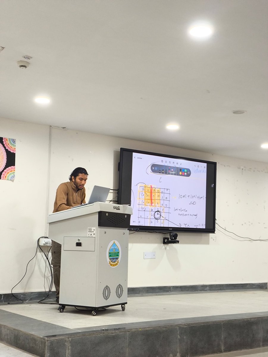 ghecbilaspur_hp's tweet photo. Research Talk | 26 Feb 2026
GATE & Research Club, CSE Society, GHEC Bandla hosted a Research Talk under Dr. Shashi Gurung (HOD, CSE) and Er. Ravi Kumar (Faculty Coordinator).
Raj (3rd Yr.) presented on CNNs, and Bhavya (2nd Yr.) on AlexNet.
#ResearchTalk #CSESociety #AI #GHEC https://t.co/3yzdukr36M