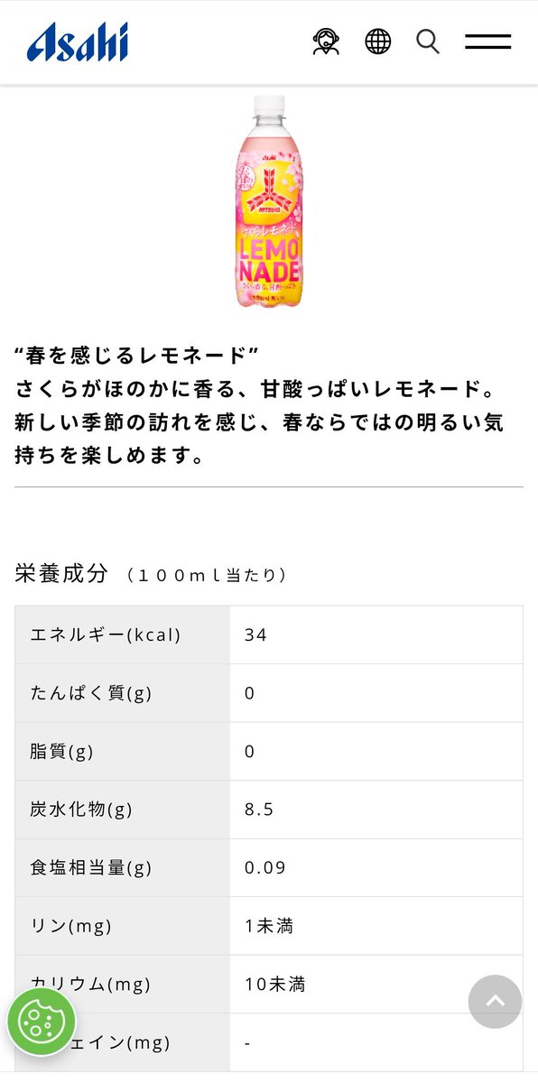 桜🌸の香りがして美味しかったよー

最近は成分表見るクセがつきました(家族の為に塩分チェックは欠かせない)