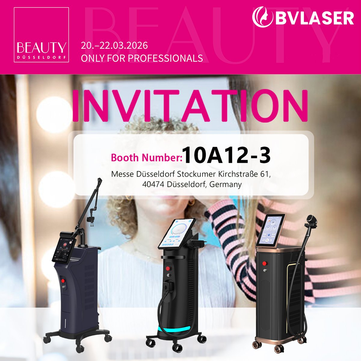 bv_laser's tweet photo. BEAUTY DÜSSELDORF 2026 | BVLASER is Here!
📅 March 20–22, Messe Düsseldorf | 📍 Booth 10A12-3

Global Leading Aesthetic Laser Manufacturer

• 16+ Years of Industry Experience
• FDA/CE/ISO13485 Certified
• Full-Range Professional Laser Solutions

Welcome to Connect &amp; Cooperate! https://t.co/eEjFGNOIT7