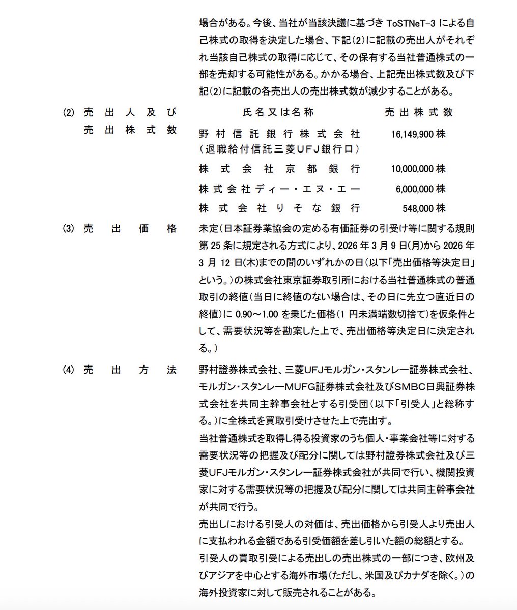 kanpo_blog's tweet photo. 任天堂。株式の売出しに関するお知らせ https://t.co/4aJp8bg5vb