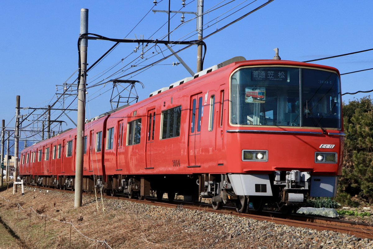 2026.2 名鉄3500系3504F 「各務原線開業100周年記念」イラスト系統