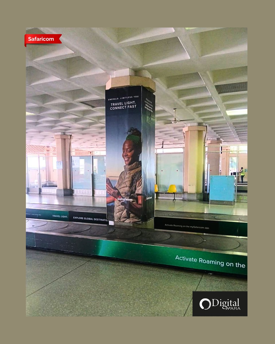 DigitalMara1's tweet photo. First impressions matter. Safaricom positioned across our Arrivals pillars at Moi International Airport, capturing attention at a powerful point of entry.

📍 Moi International Airport, Mombasa

#Airportmedia #Arrivalshall #brandPresence #Mombasa #Safaricom https://t.co/YjGdHj6sh7