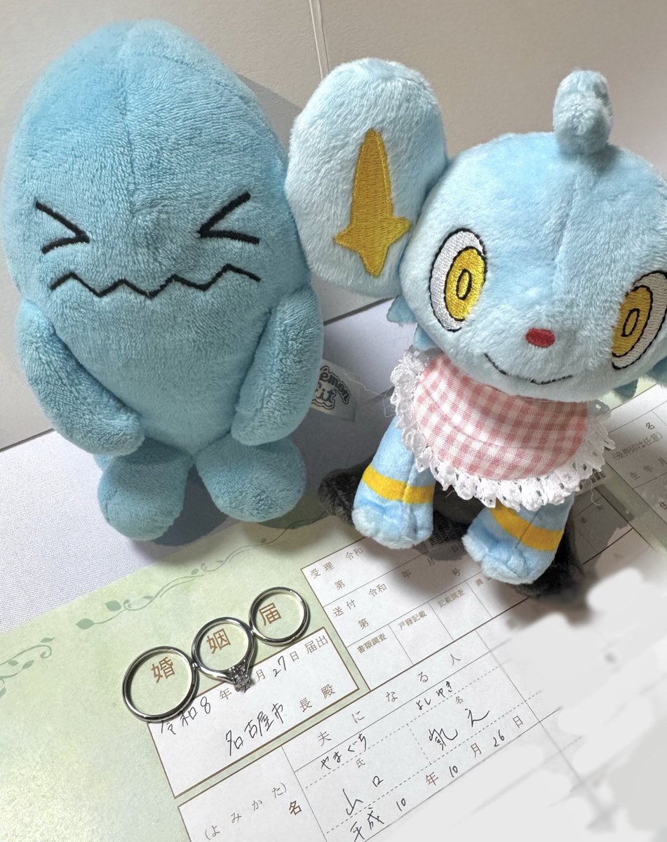 【ご報告】
本日、ポケモンを通じて出会った彼女と入籍しました。
自分の人生を変えてくれたポケモンの誕生日に、新しいスタートを切ります。

未熟な自分ですが、これからも挑戦し続けます。

夫婦共々、今後ともよろしくお願いいたします。
#ポケモンデー 
#ポケモン30周年