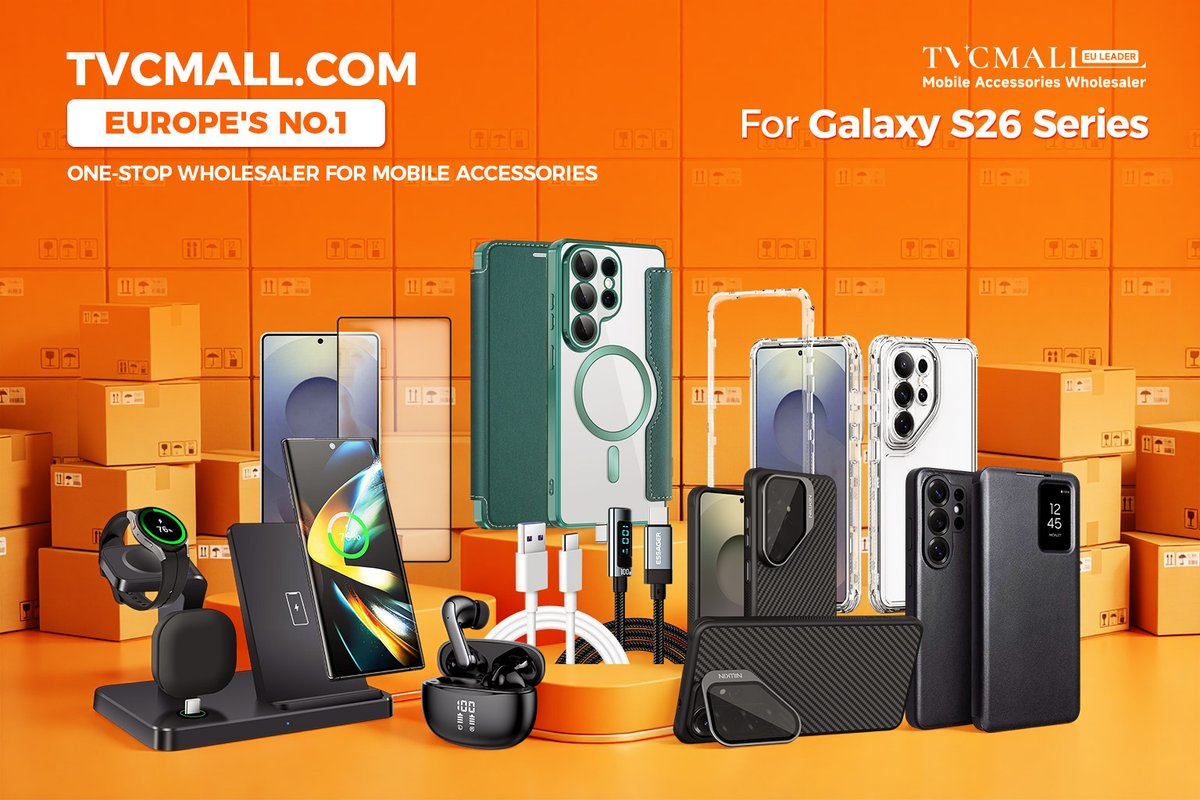 tvcmall_com's tweet image. 📱 Samsung Galaxy S26 Series is here!
TVCMALL has your accessories ready — from cases to chargers, with MOQ = 1.

Be ahead of the demand.👉 Explore Galaxy S26 accessories here: ow.ly/eXaQ50YmOhT

#GalaxyS26 #B2BWholesale #MobileAccessories #NoMOQ #TVCMALL