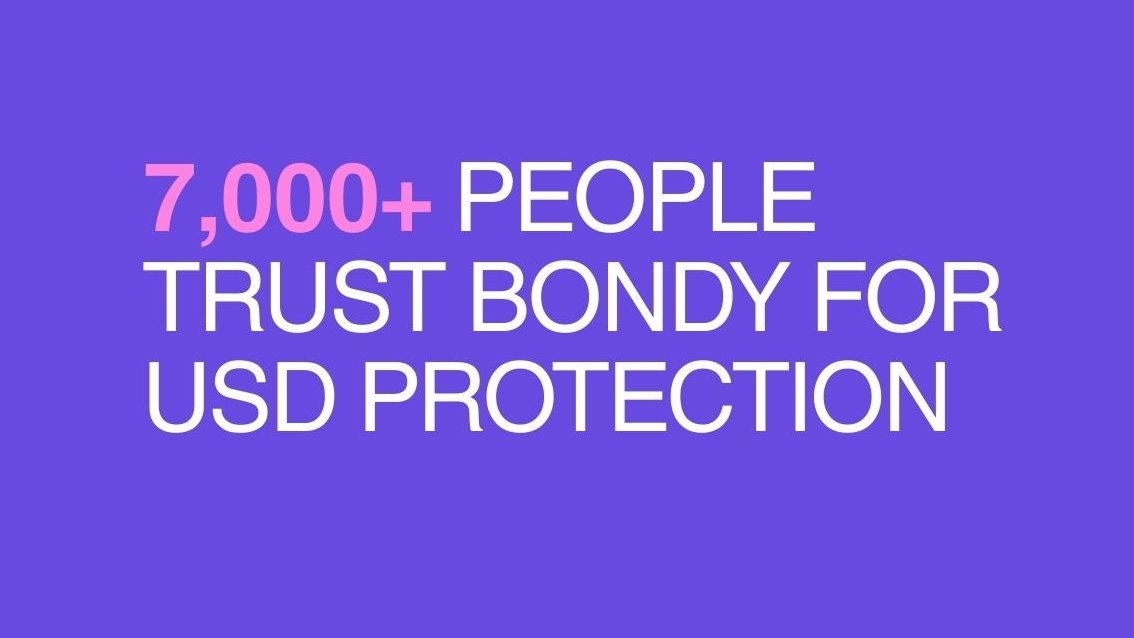 GetBondy_'s tweet photo. 7,000+ people 🥳 across Kenya and Nigeria decided to stop losing money to currency drops.
They're saving in USD. Converting on their terms. Keeping more of what they earn. https://t.co/FkhfsvPWg1