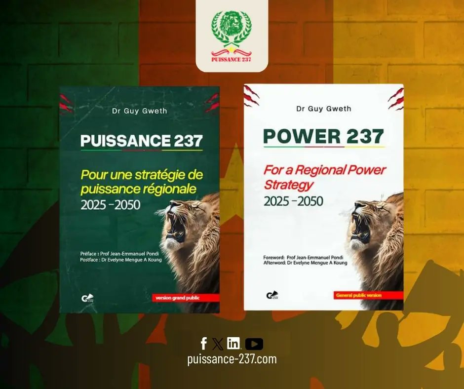 PUISSANCE 237 – Le livre qui pense la puissance du Cameroun

Si vous voulez penser grand, agir stratégiquement et contribuer à la construction d’un Cameroun puissant, cet ouvrage est pour vous.

puissance-237.com

#Puissance237 #Vision2050 #Cameroun #Leadership #Stratégie