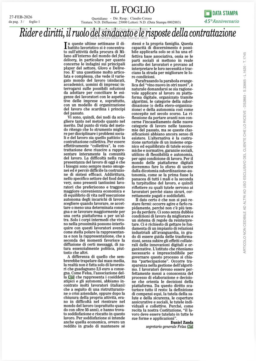 FeLSA Cisl Nazionale tweet media