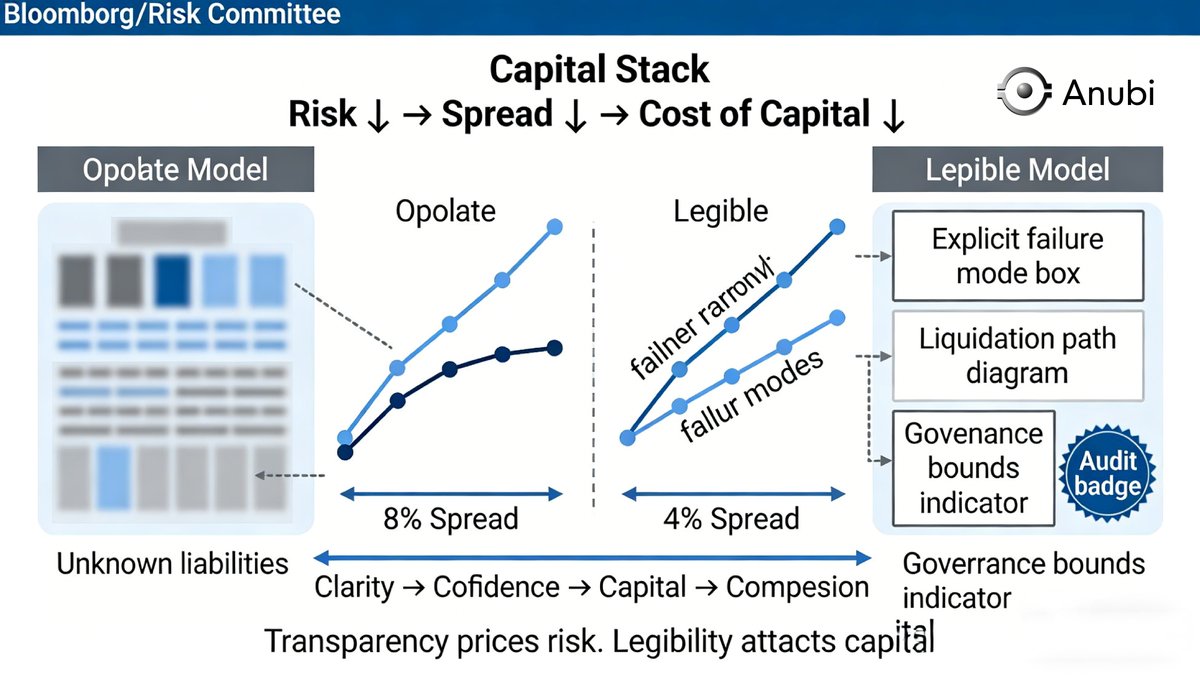 Anubi_sab's tweet image. Transparency is not virtue signaling. It is a lower cost of capital. The spread narrows when the model is legible and the failure modes are explicit.
#CapitalAllocation #RiskManagement #MarketStructure #Crypto