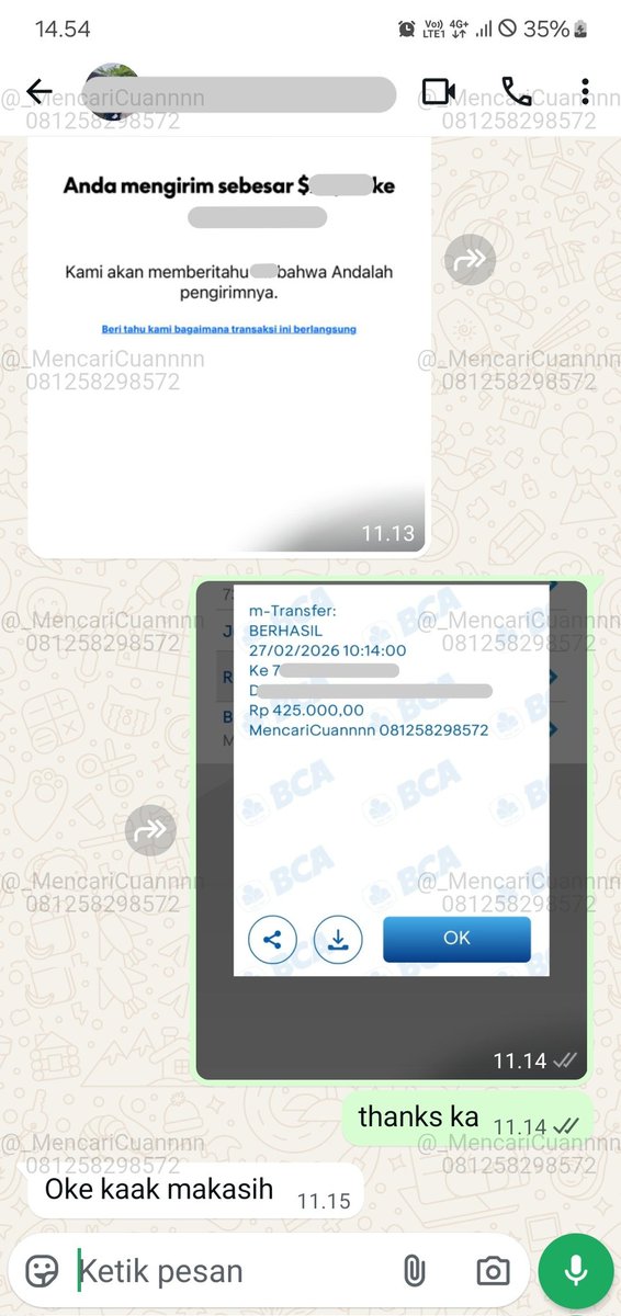 _MencariCuannnn's tweet photo. Testimoni jasa pencairan saldo paypal ke Bank BCA

wd withdraw cv convert transfer tf https://t.co/kCcBukAiG1