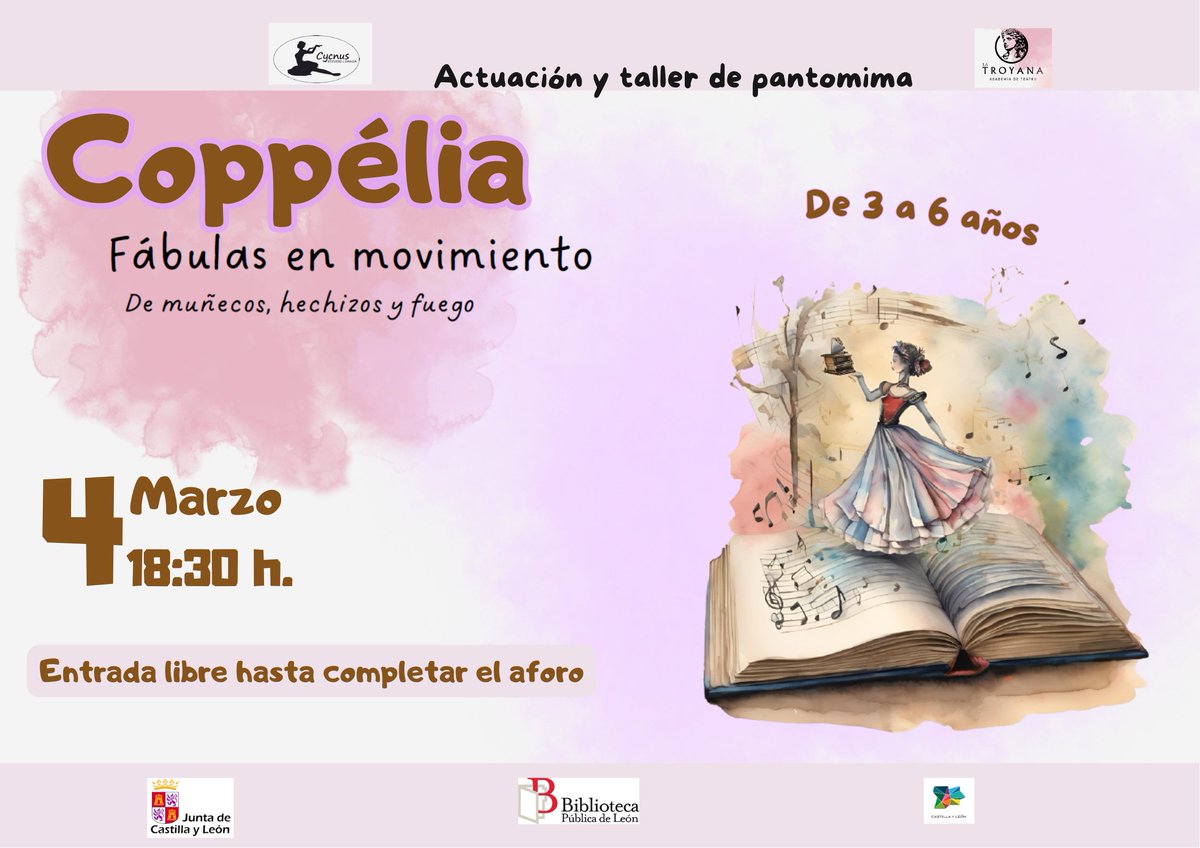 🗓️Miércoles, 4 de marzo
⏰18:30 h.
➡️Entrada libre hasta completar el aforo