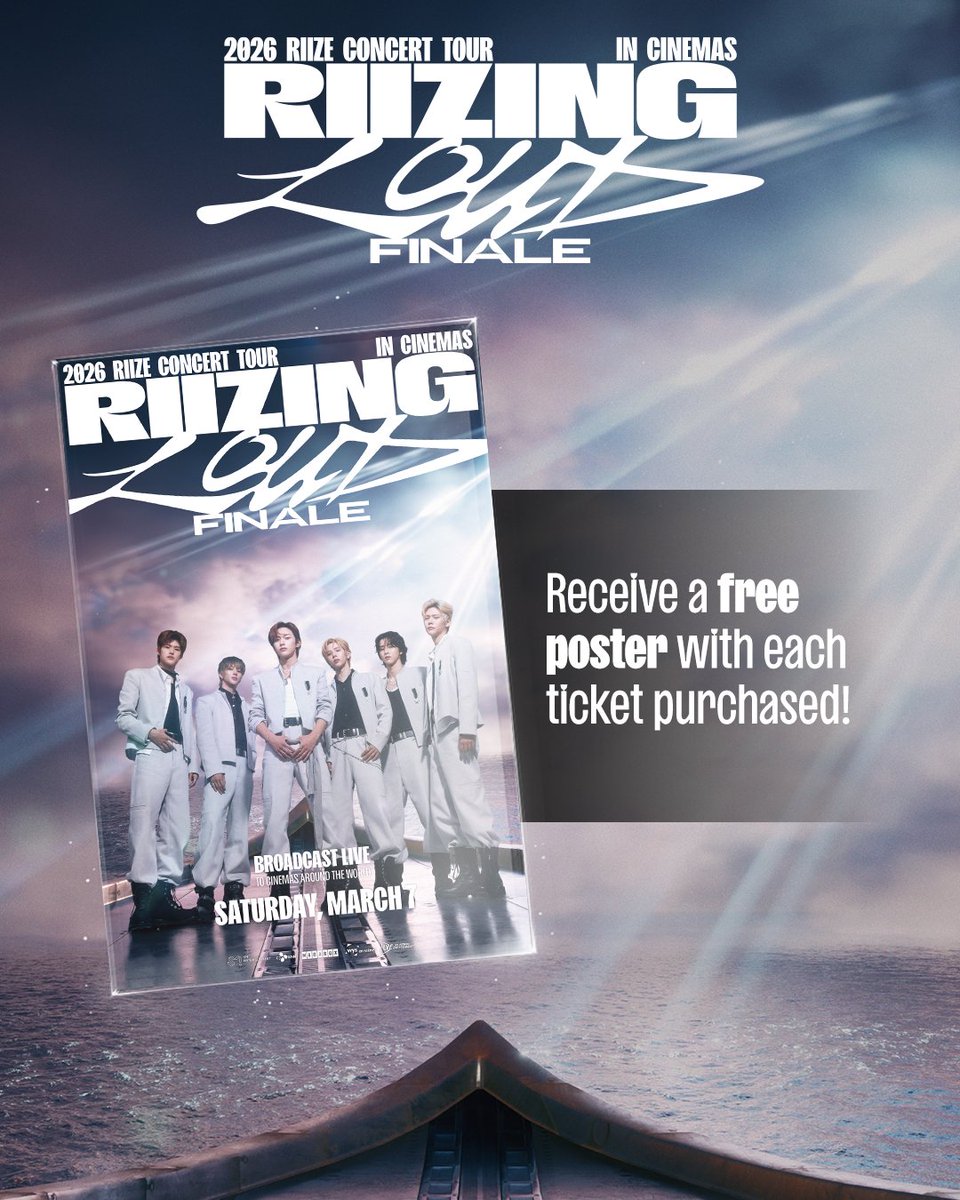 i BRIIZE!! Dapatkan POSTER eksklusif <2026 RIIZE CONCERT TOUR [RIIZING LOUD] FINALE IN CINEMAS> hanya di CGV!🧡✨

📅 Penukaran khusus 7 Maret 2026
🎟️ Setiap pembelian min 1 tiket dapat 1 pcs poster &amp; tiket wajib dicetak untuk penukaran
⏰ Penukaran sesuai dengan jadwal yang