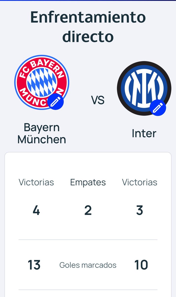 JBb2033164's tweet image. De donde inventas historial a favor contra el big 3 de italia

Encima eliminado en 1990, 2006 y 2007 por el Milan

Contra inter perdiste final en 2010, eliminado en 2011 y 2025

Contra juve ganaste 2 eliminatorias

7 eliminatorias+1 final
Bayer 2
Big tree de italia 5+1