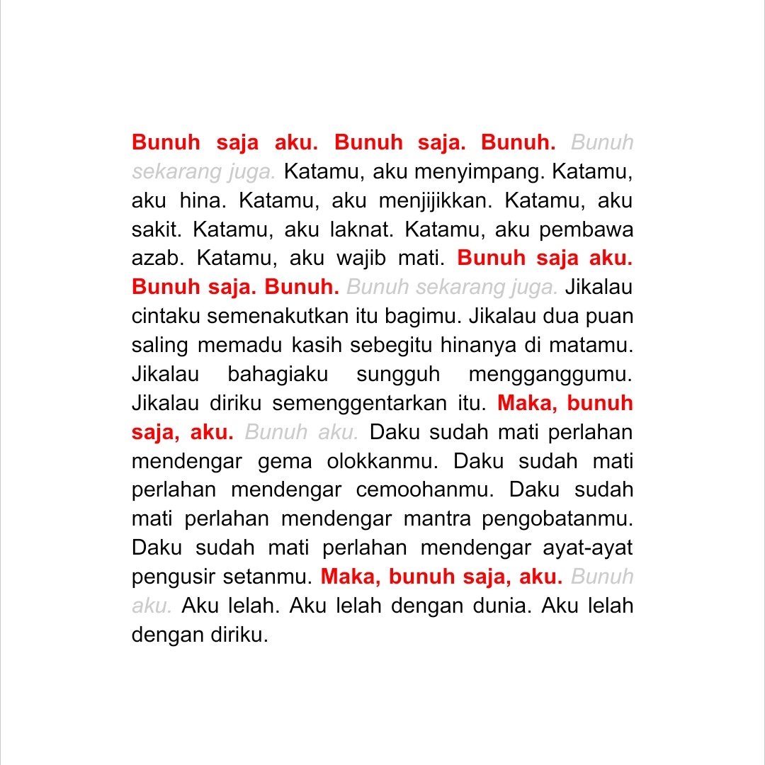 soleilora's tweet photo. Bunuh Aku.

Contains explicit suicidal ideation, emotional and religious trauma, self-loathing, and despair related to LGBTQ+ persecution. https://t.co/mX4OQxzwjw
