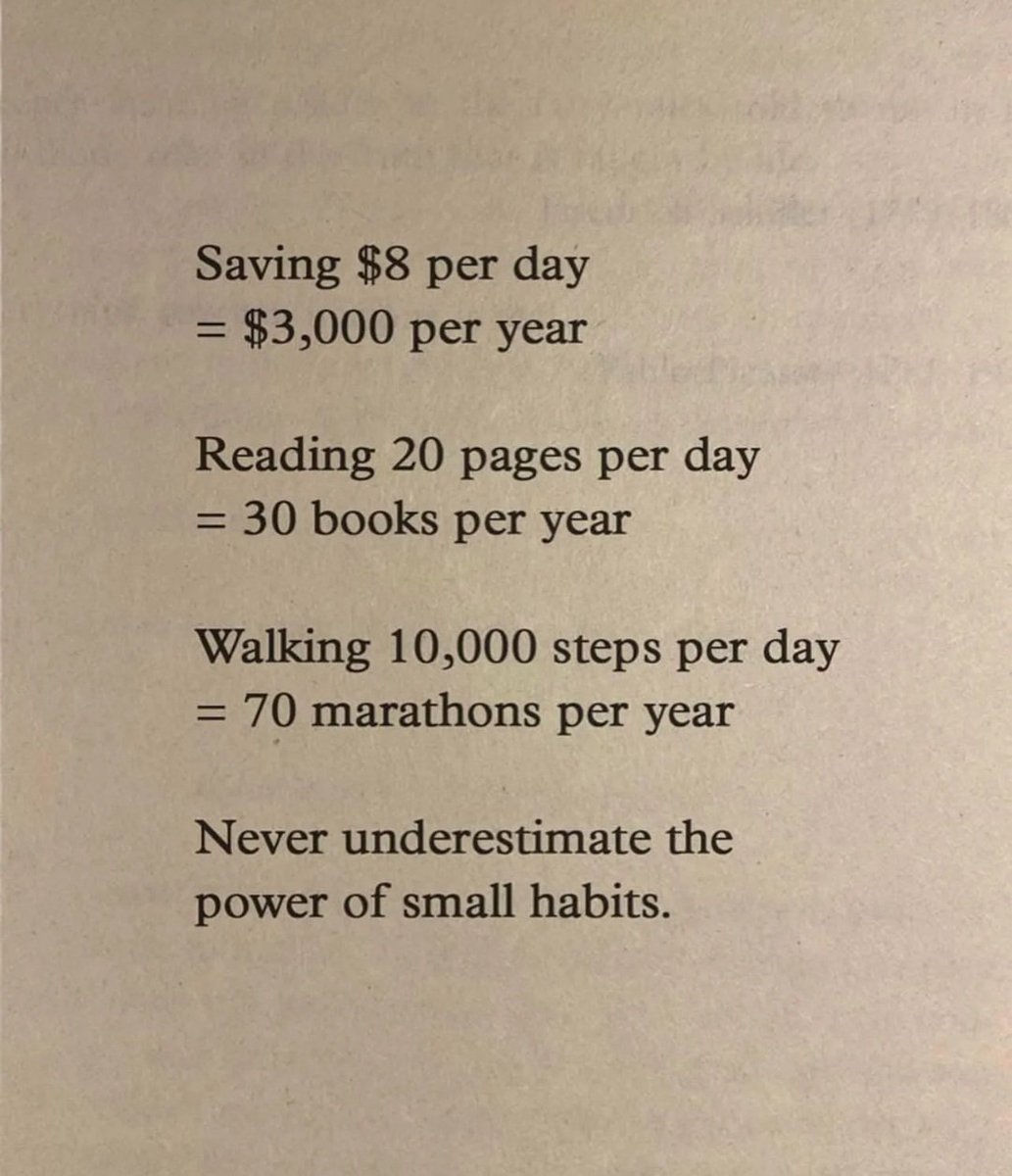 Consistent small things you do every day compound  #startups