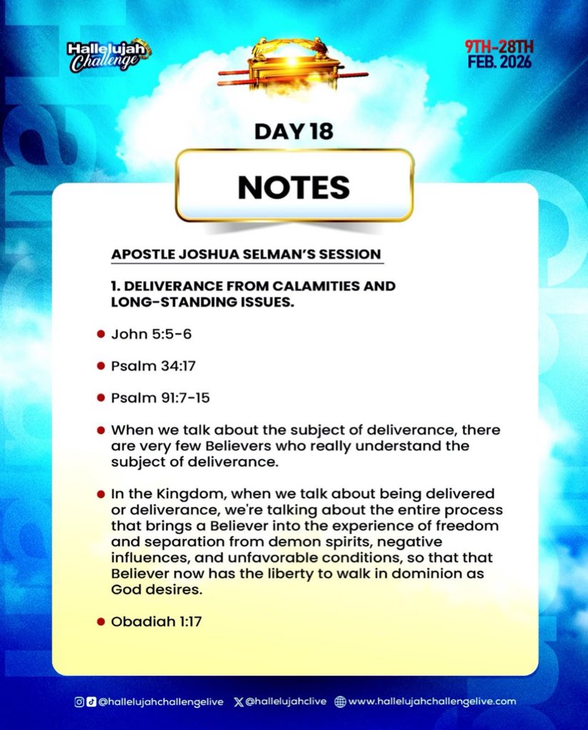 The word of The King came to us tonight, and mercy located us. 🔥

We have been delivered from calamities and long-standing issues. We experience freedom and separation from demon spirits, negative influences, and unfavorable conditions. 

We now have the liberty to walk in