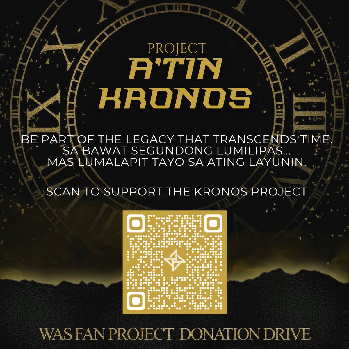 SB19_ATINph's tweet photo. KRONOS: where time bends, and love shines eternal. ✨

For SB19 and A’TIN, every ending is a new beginning. Be part of a finale that will echo forever. Help us light up the Wakas at Simula sky.

Join the movement. Donate here:
🔗 https://t.co/GodvREpaKS

⚠️ Trust only our official email (projectatinkronos@gmail.com) and official Facebook page.