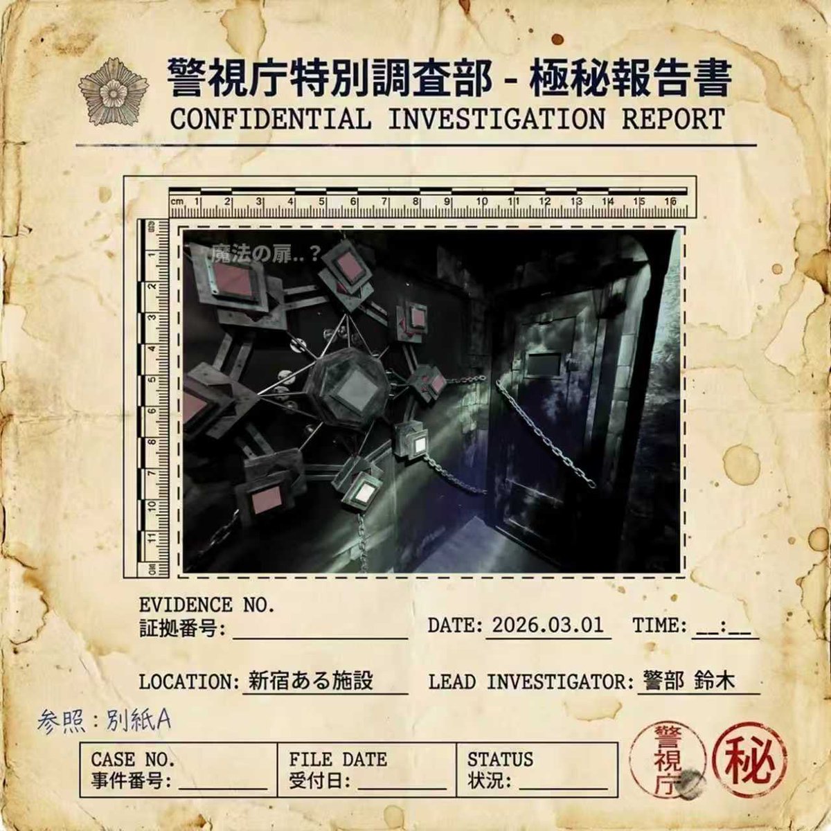皆さん、こんにちは。
警部の鈴木です。

新宿にて極秘裏に構築されていた施設について、
我々の調査によりその全容の一端が明らかになりました。

2026年3月1日、その扉が開く。

内部はすでに確認済み。
記録に残せないほどの没入空間が形成されています。

これは単なる新店舗ではない。