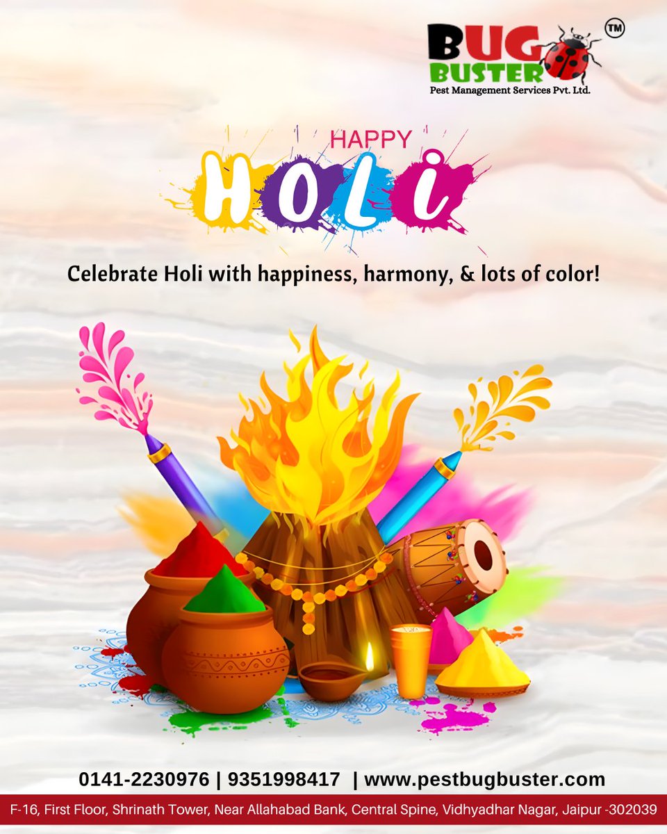 bugbusterpestm's tweet photo. Celebrate Holi with a heart full of gratitude and a day full of cheerful moments. May your journey ahead stay colorful and peaceful.
Happy Holi to you and your loved ones! 🌸✨

https://t.co/eqe72AzdMS

#HappyHoli #Holi #Holi2026 #FestivalOfColors #HoliVibes #BugBuster https://t.co/YqrZE4uMaJ