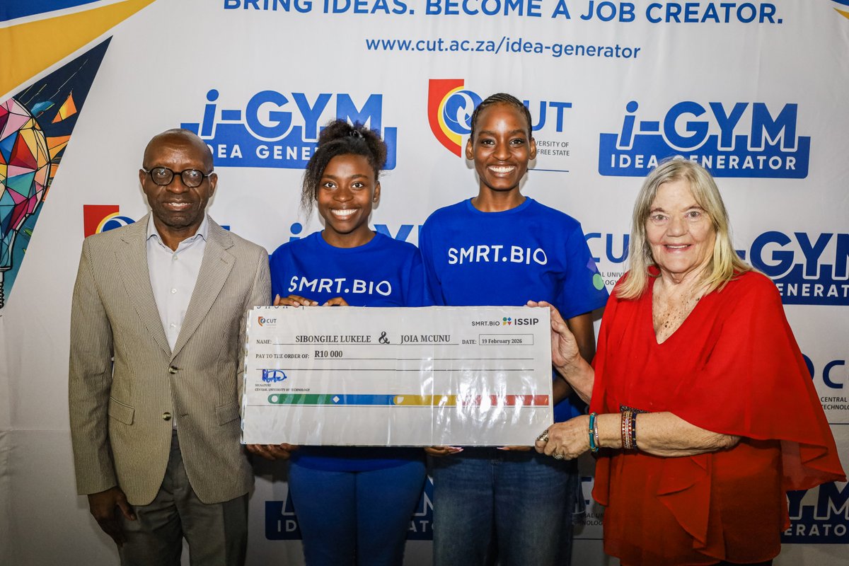 cutfsonline's tweet photo. CUT in partnership with https://t.co/xocFy4Blmu, put Mangaung on the global innovation map by hosting the International Society for Service Innovation Professionals (ISSIP) Student Innovation Award 2026.
#ThinkingBeyond
#CUTFutureFocused
#CUTStudentCentered https://t.co/EDZeO2bhv3