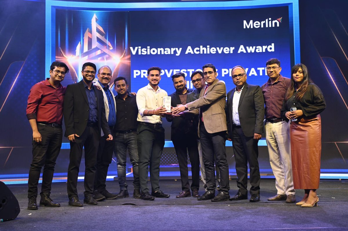 propvestors's tweet photo. This recognition belongs to the entire PVPL team.

Receiving the Visionary Achiever Award from Merlin Group is a proud milestone for us.

Stronger partnerships. Bigger milestones ahead.🏆

#propvestors #realestateconsultant #Kolkata #merlingroup #achievment https://t.co/lPEzZpNZIy