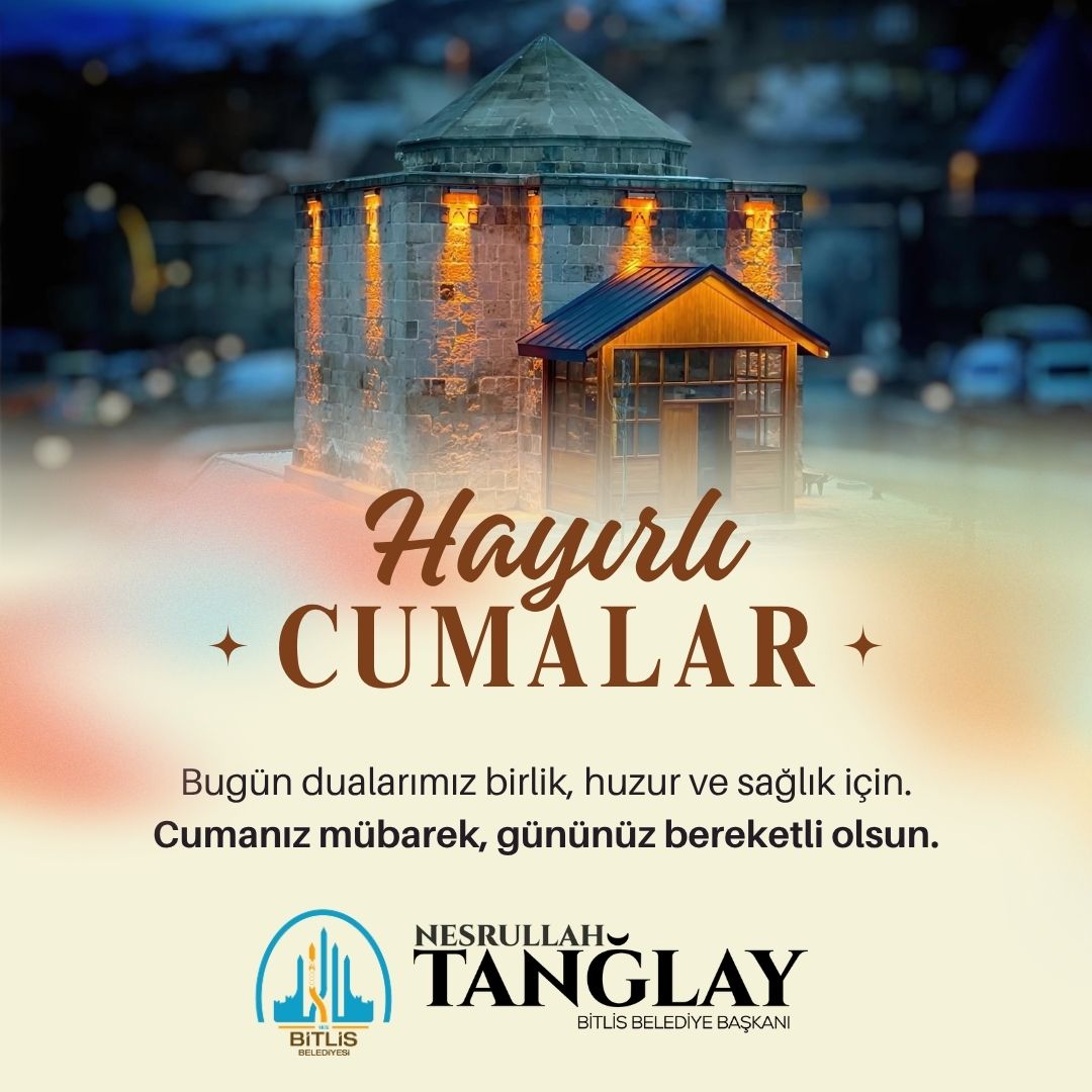 Rabbim bu mübarek günde kalplerimize huzur, evlerimize bereket, dualarımızı kabul eylesin. 🤲

Hayırlı, huzurlu ve bereketli Cumalar dilerim.