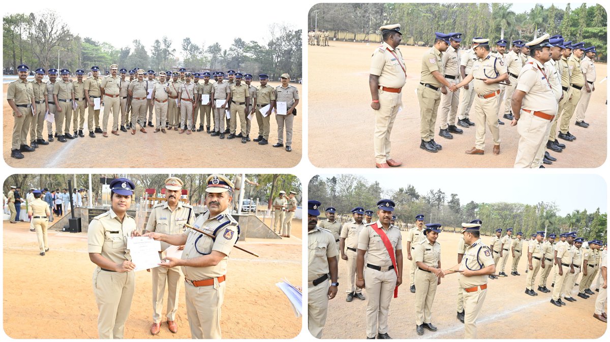 bngdistpol's tweet image. ಬೆಂಗಳೂರು ಜಿಲ್ಲೆಯ  ಡಿ.ಎ.ಆರ್ ಕವಾಯತು ಮೈದಾನದಲ್ಲಿ ಜಿಲ್ಲೆಯ ಪೊಲೀಸ್ ಅಧಿಕಾರಿ ಸಿಬ್ಬಂದಿರವರುಗಳಿಂದ ವಾರದ  ಕವಾಯತು ನಡೆಸಿ,ಉತ್ತಮವಾಗಿ ಕರ್ತವ್ಯ ನಿರ್ವಹಿಸಿದ ಅಧಿಕಾರಿ / ಸಿಬ್ಬಂದಿ ರವರುಗಳಿಗೆ ನಗದು ಬಹುಮಾನ ನೀಡಿ ಪ್ರಶಂಸಿಸಲಾಯಿತು.
#Goodwork
#Bengalurudistrictpolice