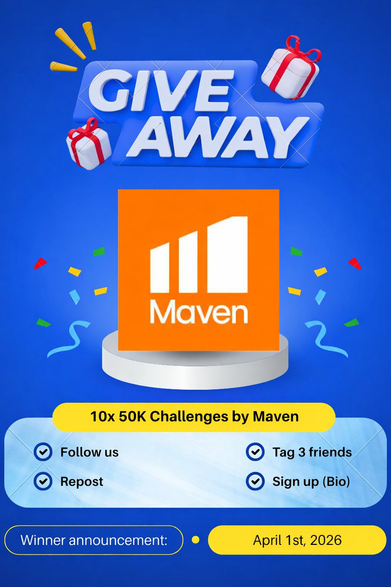 NexoraTrades's tweet photo. 🚨 HUGE TRADING GIVEAWAY 🚨

10x $50K Challenges by Maven 🔥

If you’ve been trying to become a funded trader, this is your shot.

To enter: 
1️⃣ Follow 
2️⃣ Repost
3️⃣ Tag 3 traders
4️⃣ https://t.co/rhTrJGrNMQ
(Join)
Winner announced April 1st, 2026.

Tag your trading circle 👇 https://t.co/4TLabGSpj4