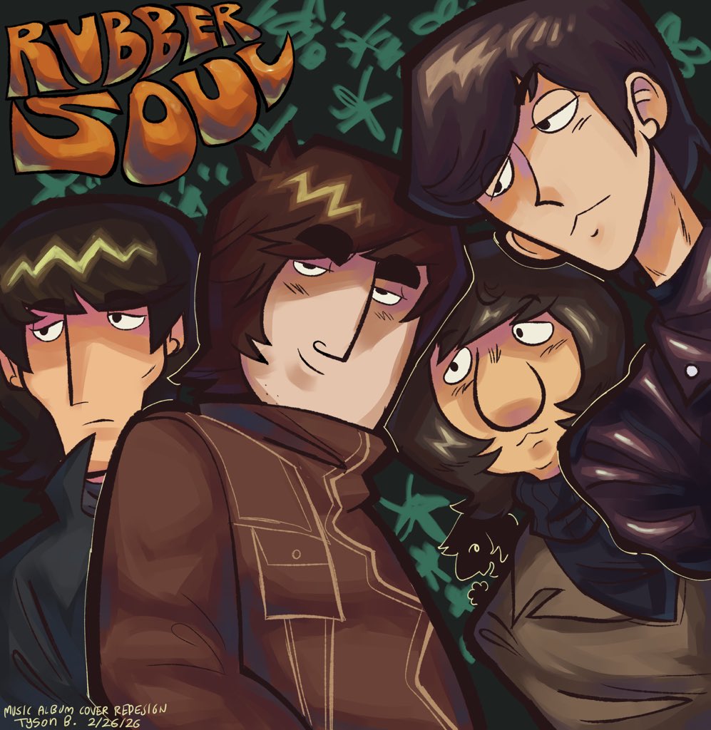 sheepaneep's tweet image. another school project thing (if you get the reference in the bg you get it) #beatles #beatlestwt