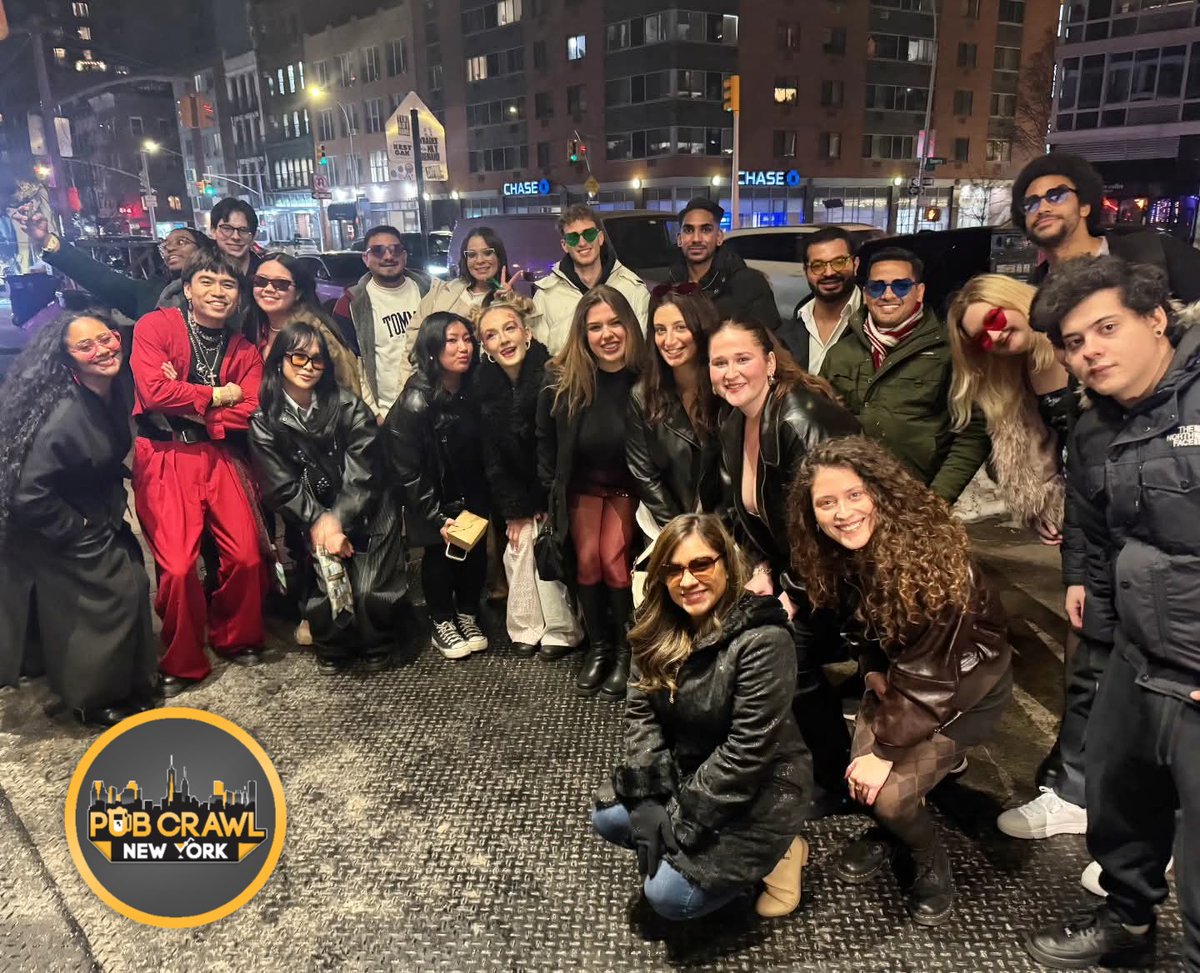 PubCrawlNewYork's tweet photo. The city doesn’t sleep, and neither do we!
Big energy. Packed bars. Zero regrets. Join the crew every Wednesday, Friday, and Saturday 🗽 
#nycevents #nycnightlife https://t.co/DrD0QA2Rao