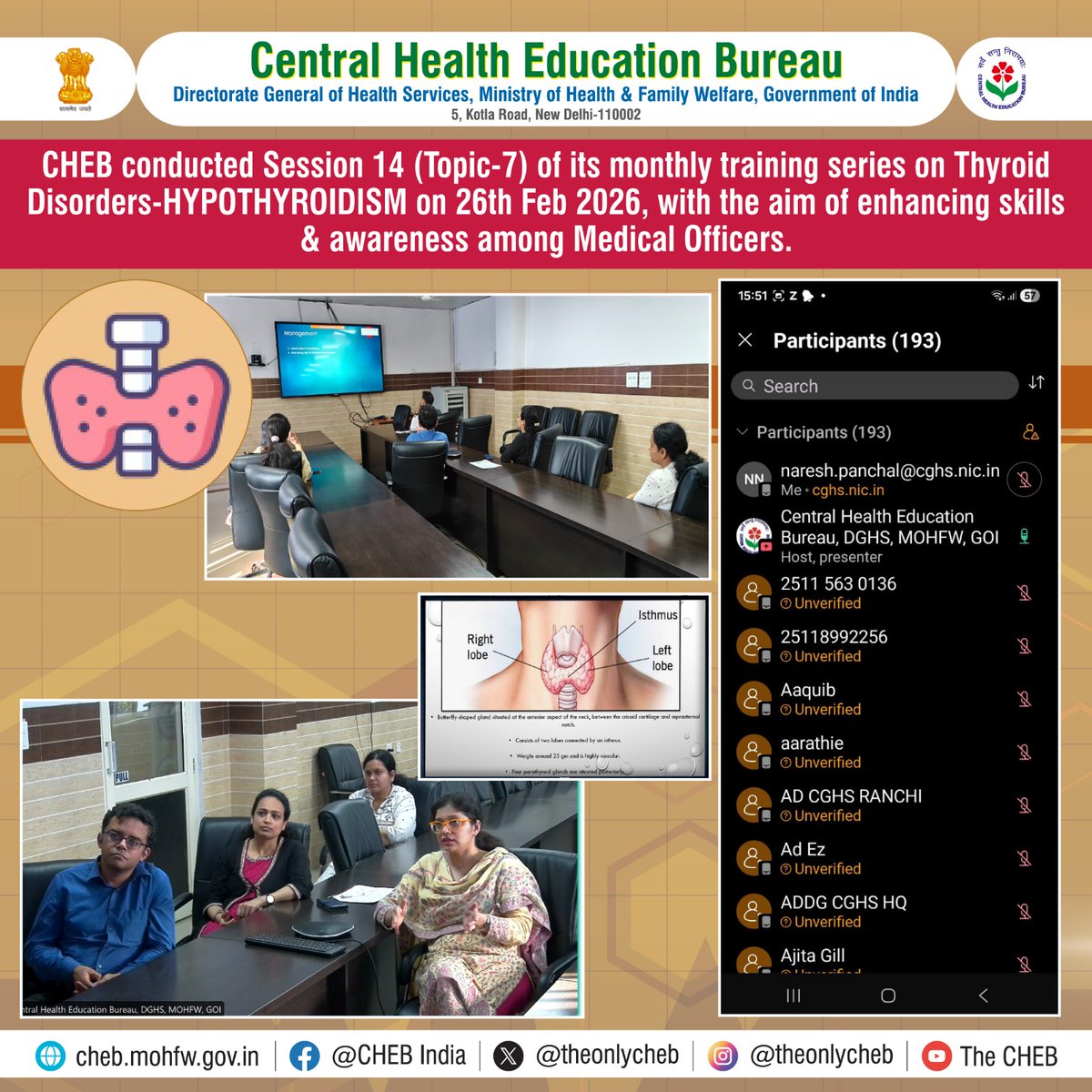 Central Health Education Bureau (CHEB) tweet media