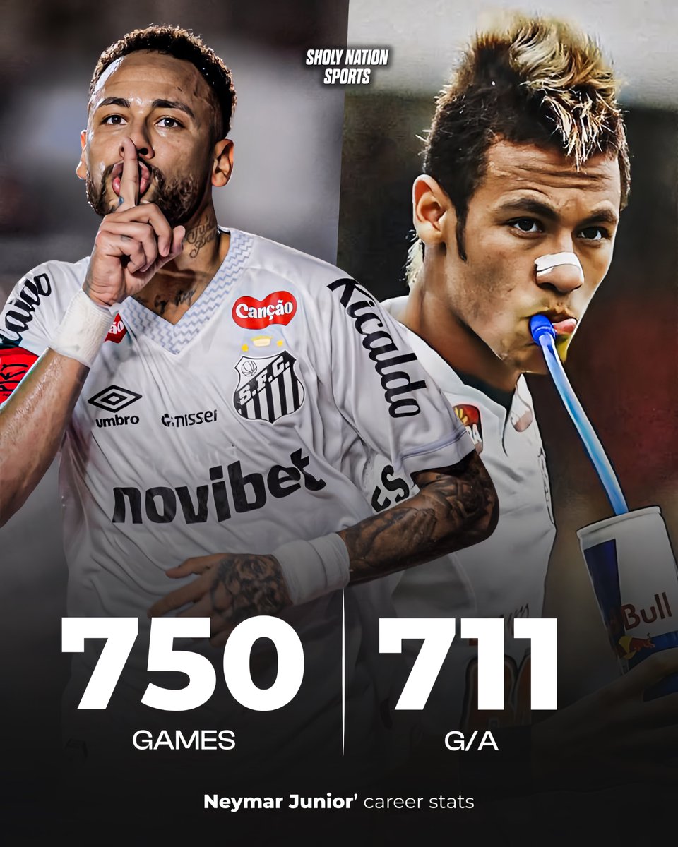 🇧🇷 Neymar’s output is insane when you think about it:

⚽️ 452 goals
🎯 259 assists
🔥 711 G/A in 750 games 🤯
🏆 31 trophies 

World-class! ❤️