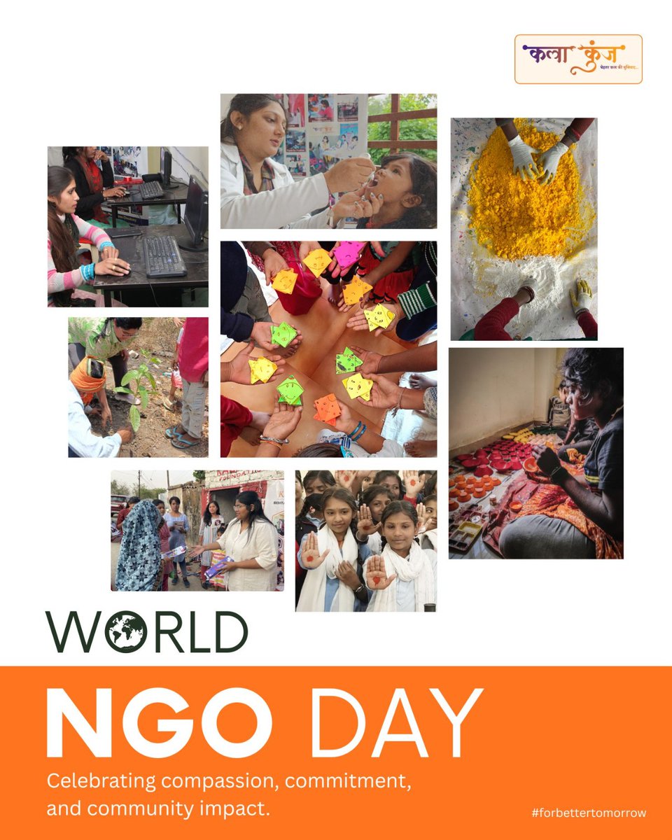 KalakunjF's tweet photo. Kalakunj Foundation remains committed to driving grassroots impact in education, health, women empowerment, environment, and livelihoods

through strong partnerships and community action, we build sustainable and self-reliant communities

#NGODay #SocialImpact #KalakunjFoundation https://t.co/2bZuHgWmGW