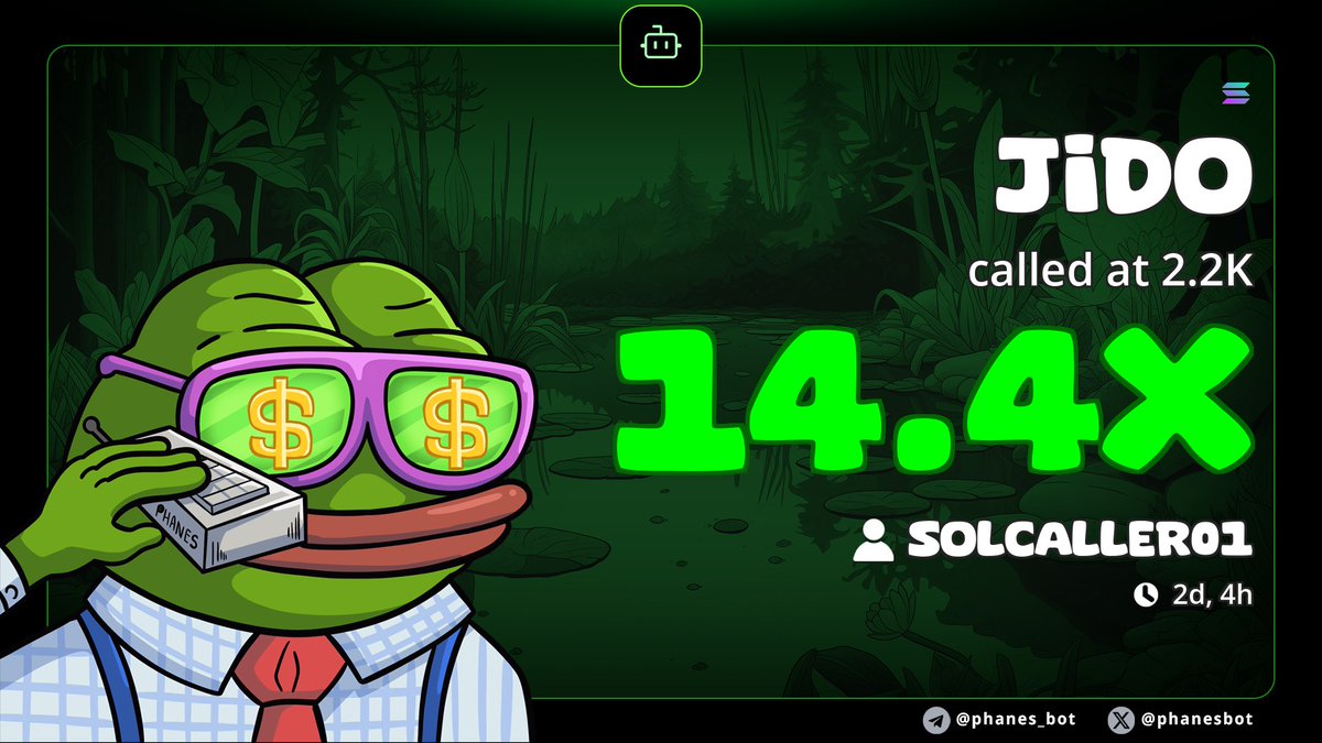 solcaller01's tweet photo. Solcaller01 🚀♂️
 Watch your entry on $JIDO
$SOLANA

CA>>
2dkHDbQURzzSDxWMexu1ywNXV9seUf2Mx1iWLArPpump
 
Cool 14x up profit from my calls 
Add up to my tg for more calls 🚀♂️
LINK 🔗:https://t.co/Kkr2hTbkBk

#Cryptocurrency #PerthTanapon #memecoins #Bitget    #GHDuoCuentas6 https://t.co/xF4IpX9jyq