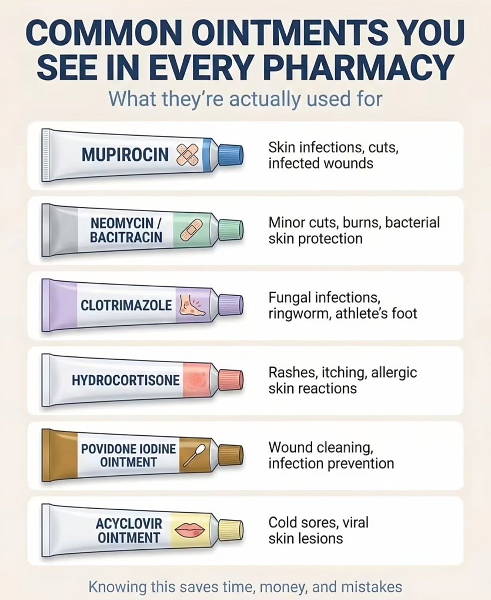 nervemed's tweet photo. Common Skin Ointments https://t.co/m3cBEbSMax
