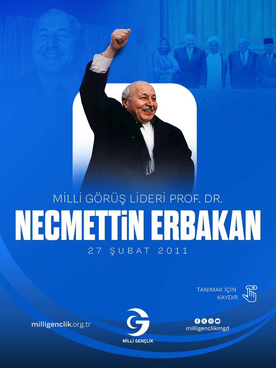 milligenclikmgd's tweet photo. Milli Görüş Davamızın Lideri Prof. Dr. Necmettin ERBAKAN Hocamızı vefat yıl dönümünde rahmetle ve özlemle anıyoruz.

#erbakan #necmettinerbakan https://t.co/CVqiWB2Crv