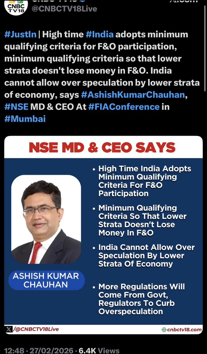 After ripping off retail wealth since 2023 introducing daily expiries !!! 

Mid cap - monday 
fin Nifty - Tuesday 
Bank NF - Wednesday 
Nifty        - Thursday 
Sensex  - Friday 

&amp; wait wait like sadakchaap Tapris 
shifting sensex to tuesday Vs friday 

then trying to Shift